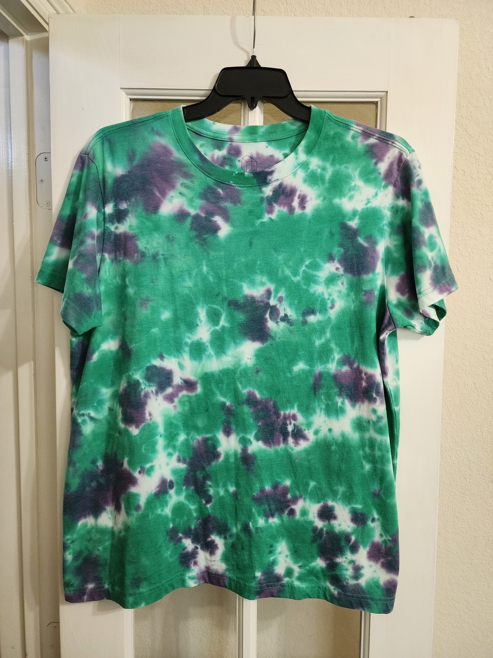Original Use Tie Dye T Shirt Green Purple Cotton Blend Size L